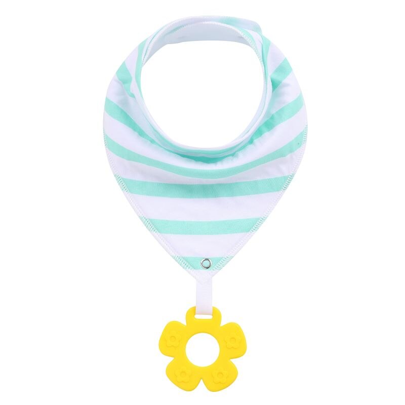 Drool Bib Bandana with Silicone Teether